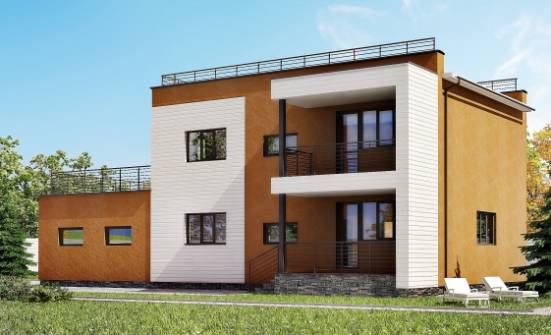 180-012-П Проект двухэтажного дома и гаражом, современный дом из кирпича Димитровград | Проекты домов от House Expert