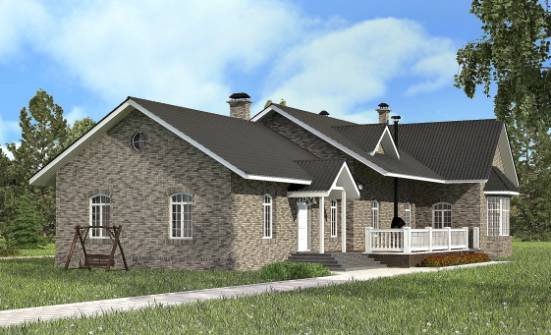 195-001-П Проект одноэтажного дома, классический домик из кирпича Димитровград | Проекты домов от House Expert