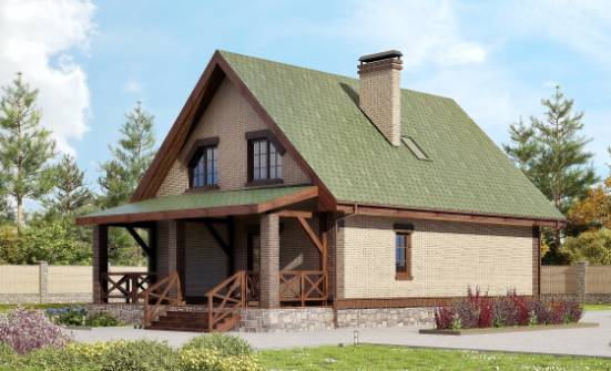 160-011-П Проект двухэтажного дома с мансардой, бюджетный коттедж из пеноблока Димитровград | Проекты домов от House Expert