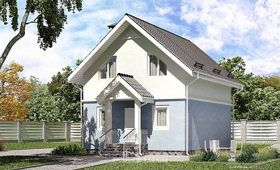 095-002-П Проект двухэтажного дома мансардный этаж, доступный коттедж из арболита Ульяновск | Проекты домов от House Expert