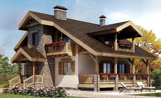 150-004-П Проект двухэтажного дома мансардный этаж, красивый дом из керамзитобетонных блоков Ульяновск | Проекты домов от House Expert