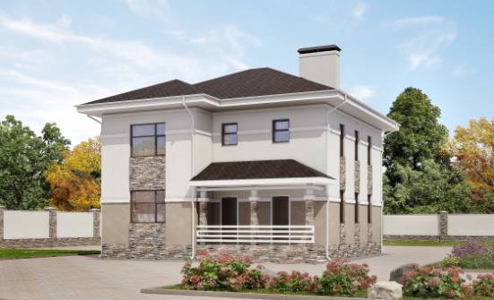 150-014-П Проект двухэтажного дома, бюджетный домик из арболита Ульяновск | Проекты домов от House Expert