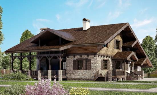 320-002-П Проект двухэтажного дома с мансардой, огромный дом из кирпича Димитровград | Проекты домов от House Expert