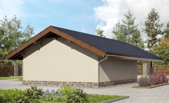 060-005-П Проект гаража из кирпича Ульяновск | Проекты одноэтажных домов от House Expert