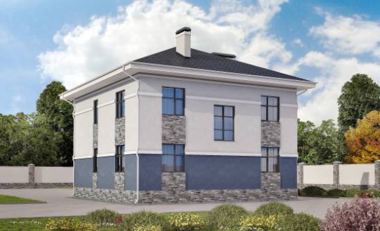 150-014-Л Проект двухэтажного дома, красивый загородный дом из твинблока Ульяновск | Проекты домов от House Expert