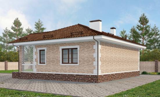 065-002-П Проект бани из кирпича Ульяновск | Проекты одноэтажных домов от House Expert