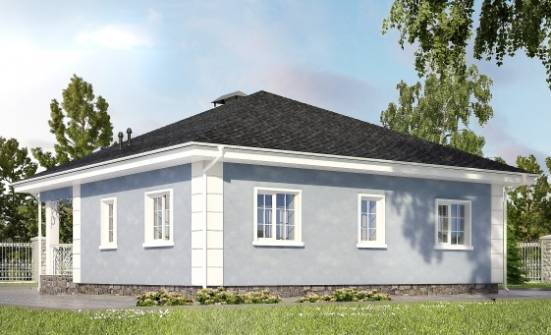 100-001-П Проект одноэтажного дома, небольшой загородный дом из поризованных блоков Ульяновск | Проекты домов от House Expert
