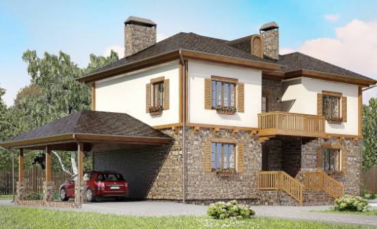 155-006-Л Проект двухэтажного дома, гараж, экономичный домик из керамзитобетонных блоков Димитровград | Проекты домов от House Expert
