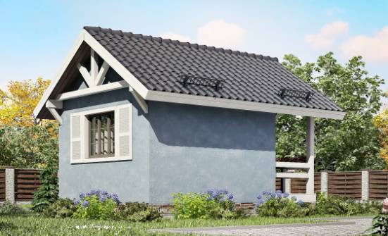 020-001-П Проект одноэтажного дома, уютный коттедж из бревен Димитровград | Проекты одноэтажных домов от House Expert