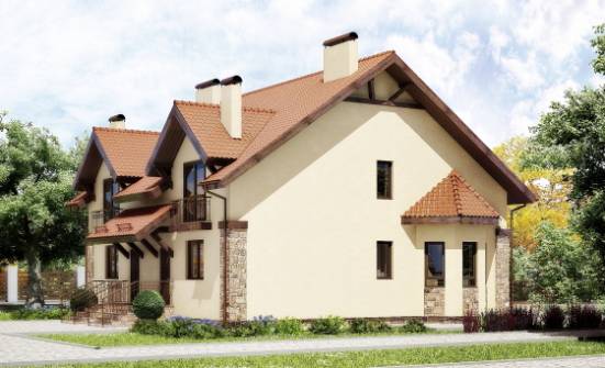 240-001-П Проект двухэтажного дома с мансардой, простой дом из арболита Димитровград | Проекты домов от House Expert
