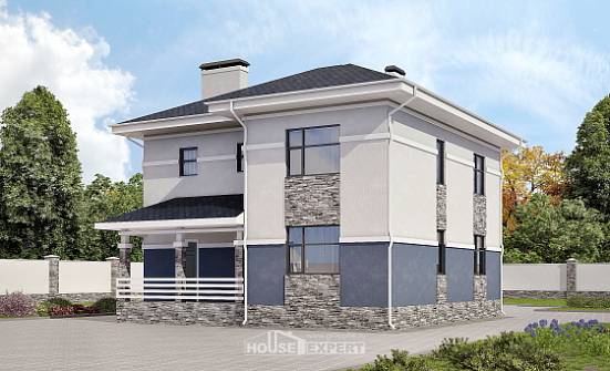 150-014-Л Проект двухэтажного дома, красивый загородный дом из твинблока Ульяновск | Проекты домов от House Expert