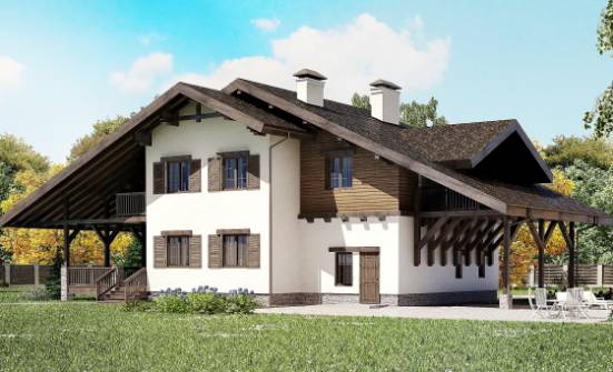270-001-Л Проект двухэтажного дома с мансардой, гараж, уютный дом из кирпича Димитровград | Проекты домов от House Expert