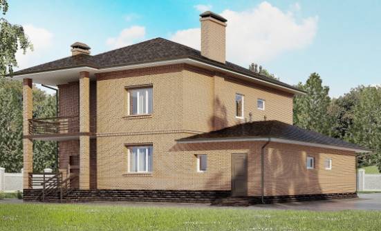 245-003-Л Проект двухэтажного дома и гаражом, уютный загородный дом из кирпича Димитровград | Проекты домов от House Expert