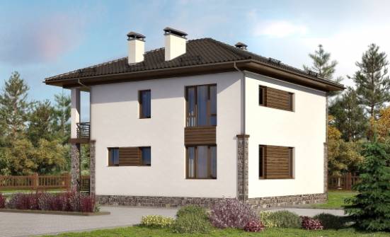 170-005-П Проект двухэтажного дома, уютный домик из газобетона Ульяновск | Проекты домов от House Expert