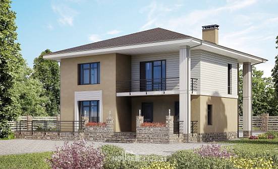 180-015-Л Проект двухэтажного дома, доступный загородный дом из поризованных блоков Димитровград | Проекты домов от House Expert