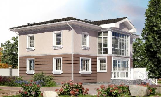 210-005-П Проект двухэтажного дома, просторный коттедж из теплоблока Димитровград | Проекты домов от House Expert