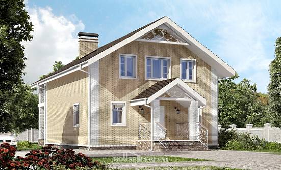 150-007-Л Проект двухэтажного дома мансардой, скромный дом из блока Ульяновск | Проекты домов от House Expert