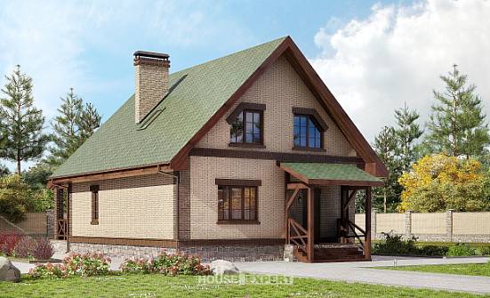 160-011-П Проект двухэтажного дома с мансардой, бюджетный коттедж из пеноблока Димитровград | Проекты домов от House Expert