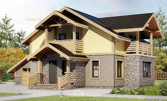 180-011-П Проект двухэтажного дома мансардой, гараж, доступный дом из пеноблока Димитровград | Проекты домов от House Expert