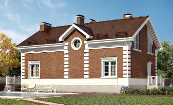 160-009-П Проект двухэтажного дома с мансардой, экономичный дом из поризованных блоков Димитровград | Проекты домов от House Expert