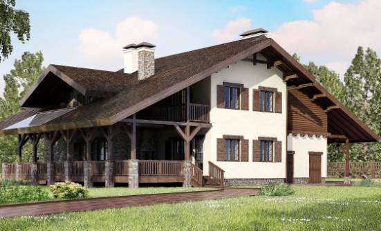 320-001-П Проект двухэтажного дома с мансардой, гараж, классический домик из кирпича Димитровград | Проекты домов от House Expert