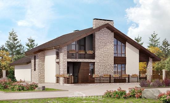 480-001-Л Проект трехэтажного дома с мансардой, красивый дом из теплоблока Димитровград | Проекты домов от House Expert