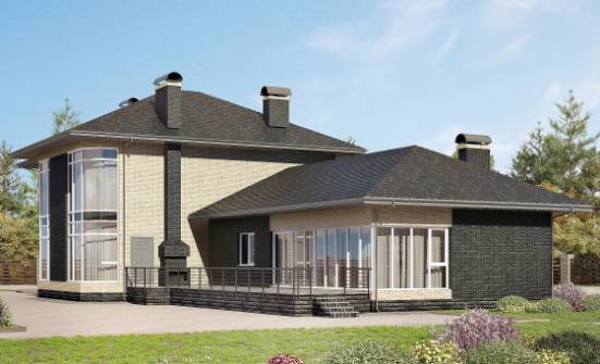 305-003-Л Проект двухэтажного дома, классический загородный дом из бризолита Ульяновск | Проекты домов от House Expert