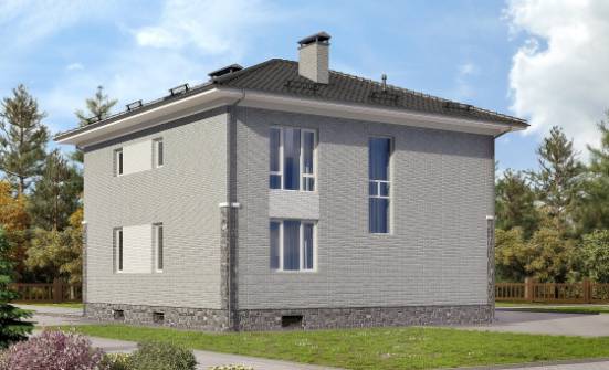 275-004-П Проект трехэтажного дома и гаражом, классический загородный дом из кирпича Димитровград | Проекты домов от House Expert
