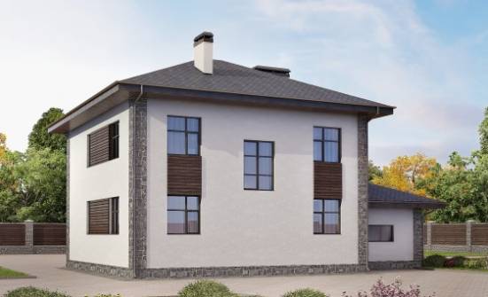 185-004-Л Проект двухэтажного дома, гараж, просторный загородный дом из твинблока Димитровград | Проекты домов от House Expert