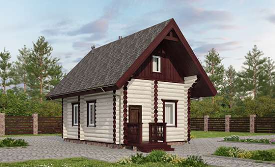 035-001-Л Проект бани из бревен Ульяновск | Проекты домов от House Expert