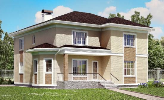 335-001-Л Проект двухэтажного дома, гараж, огромный коттедж из кирпича Димитровград | Проекты домов от House Expert