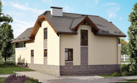 255-003-П Проект трехэтажного дома с мансардным этажом, гараж, уютный коттедж из газобетона Ульяновск | Проекты домов от House Expert