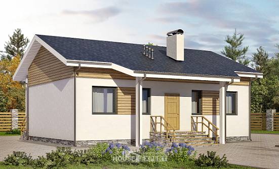 080-004-П Проект одноэтажного дома, современный домик из бризолита Димитровград | Проекты домов от House Expert