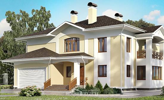 375-002-Л Проект двухэтажного дома и гаражом, большой домик из кирпича Димитровград | Проекты домов от House Expert