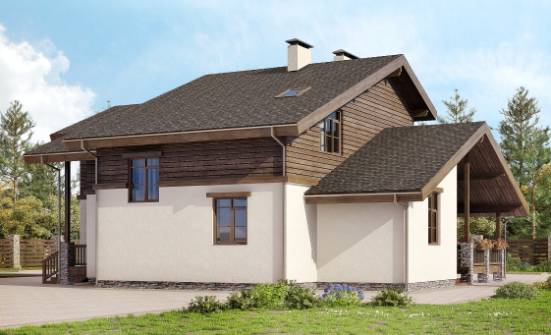 210-006-Л Проект двухэтажного дома мансардой, уютный коттедж из кирпича Ульяновск | Проекты домов от House Expert
