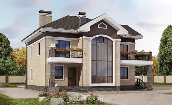 200-006-П Проект двухэтажного дома, классический коттедж из кирпича Ульяновск | Проекты домов от House Expert