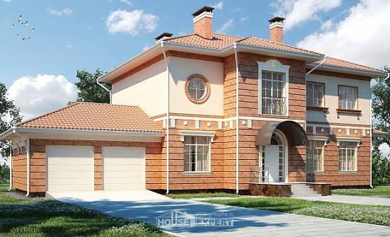 285-001-Л Проект двухэтажного дома и гаражом, большой дом из кирпича Димитровград | Проекты домов от House Expert