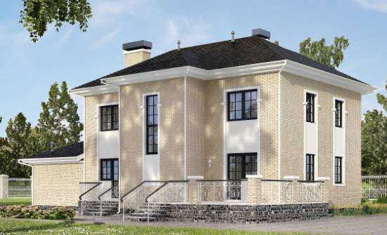 180-006-П Проект двухэтажного дома, гараж, красивый загородный дом из кирпича Димитровград | Проекты домов от House Expert