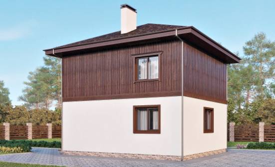100-006-Л Проект двухэтажного дома, экономичный коттедж из бризолита Димитровград | Проекты домов от House Expert