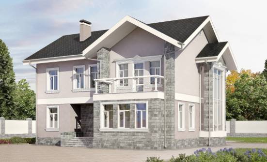 170-008-П Проект двухэтажного дома, классический загородный дом из теплоблока Димитровград | Проекты домов от House Expert