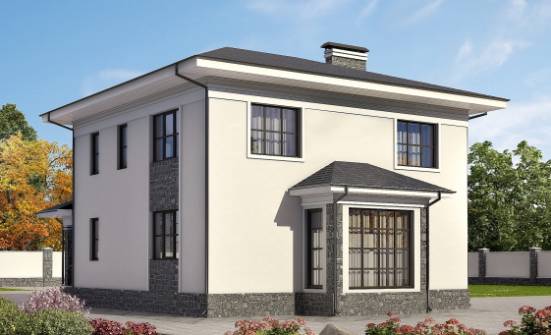 155-011-П Проект двухэтажного дома, бюджетный коттедж из газосиликатных блоков Димитровград | Проекты домов от House Expert
