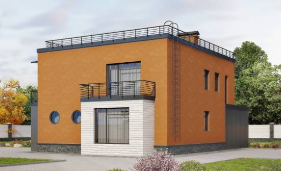 260-002-Л Проект двухэтажного дома, гараж, классический загородный дом из поризованных блоков Ульяновск | Проекты домов от House Expert