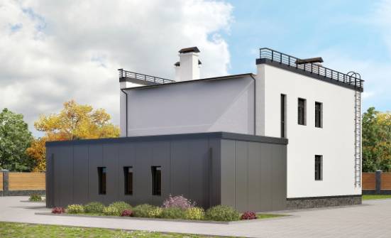 260-002-П Проект двухэтажного дома и гаражом, классический дом из газосиликатных блоков Ульяновск | Проекты домов от House Expert