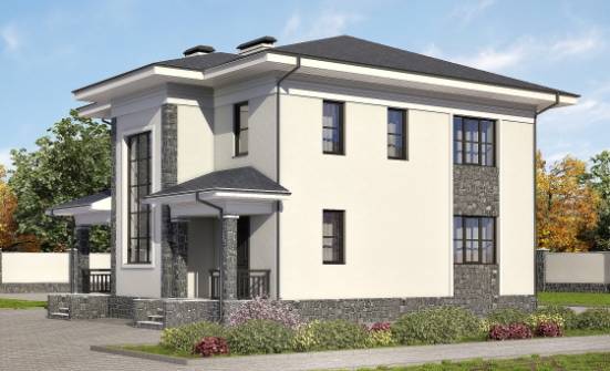 155-011-П Проект двухэтажного дома, бюджетный коттедж из газосиликатных блоков Димитровград | Проекты домов от House Expert