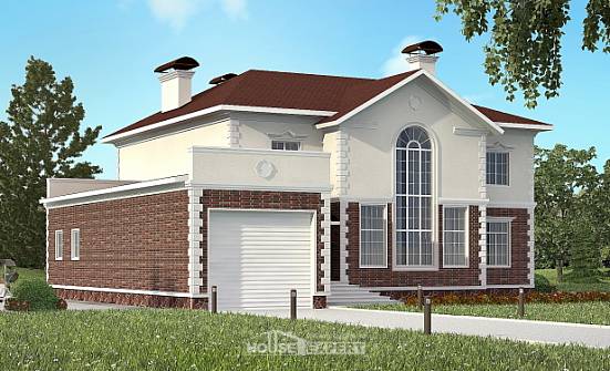 380-001-Л Проект двухэтажного дома, гараж, огромный загородный дом из кирпича Димитровград | Проекты домов от House Expert