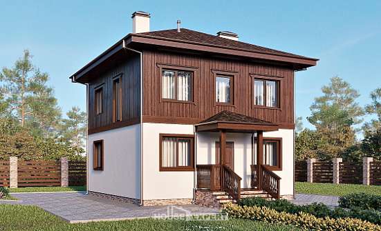 100-006-Л Проект двухэтажного дома, экономичный коттедж из бризолита Димитровград | Проекты домов от House Expert