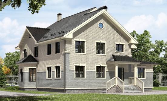 300-004-П Проект двухэтажного дома, красивый коттедж из блока Ульяновск | Проекты домов от House Expert