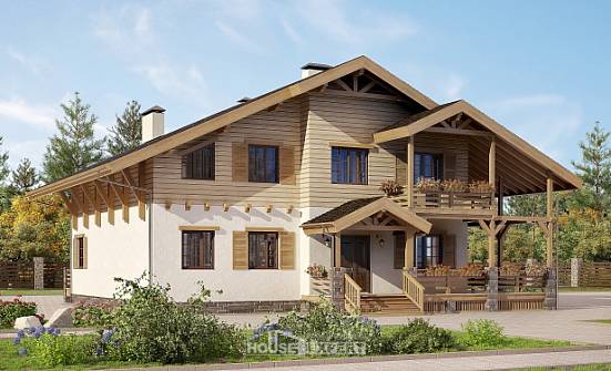 260-001-Л Проект двухэтажного дома мансардный этаж, уютный коттедж из кирпича Ульяновск | Проекты домов от House Expert