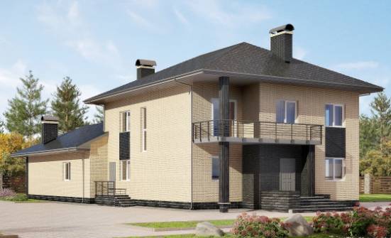 305-003-Л Проект двухэтажного дома, классический загородный дом из бризолита Ульяновск | Проекты домов от House Expert