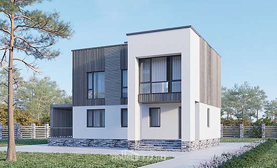 150-017-П Проект двухэтажного дома, современный дом из пеноблока Ульяновск | Проекты домов от House Expert